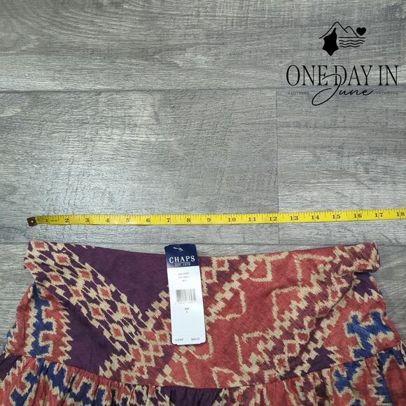 Chaps Pull On Midi Skirt Size L - Picture 3 of 5